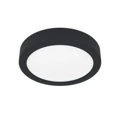 LED kattovalaisin Fueva 5 IP44 3000K musta Ø16cm Ø16cm