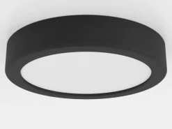LED kattovalaisin Fueva 5 IP44 3000K musta Ø16cm Ø16cm