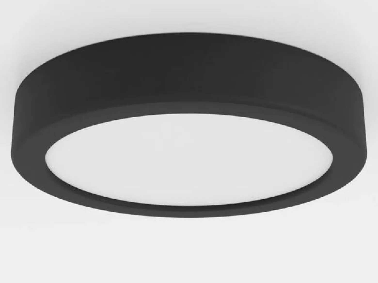 LED kattovalaisin Fueva 5 IP44 3000K musta Ø16cm Ø16cm