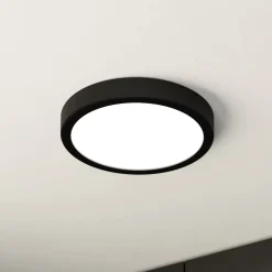 LED kattovalaisin Fueva 5 IP44 3000K musta Ø21cm Ø21cm