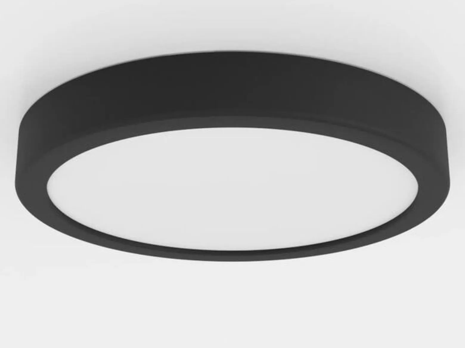 LED kattovalaisin Fueva 5 IP44 3000K musta Ø21cm Ø21cm