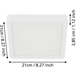 LED kattovalaisin Fueva 5 IP44 3000K musta Ø21cm Ø21cm