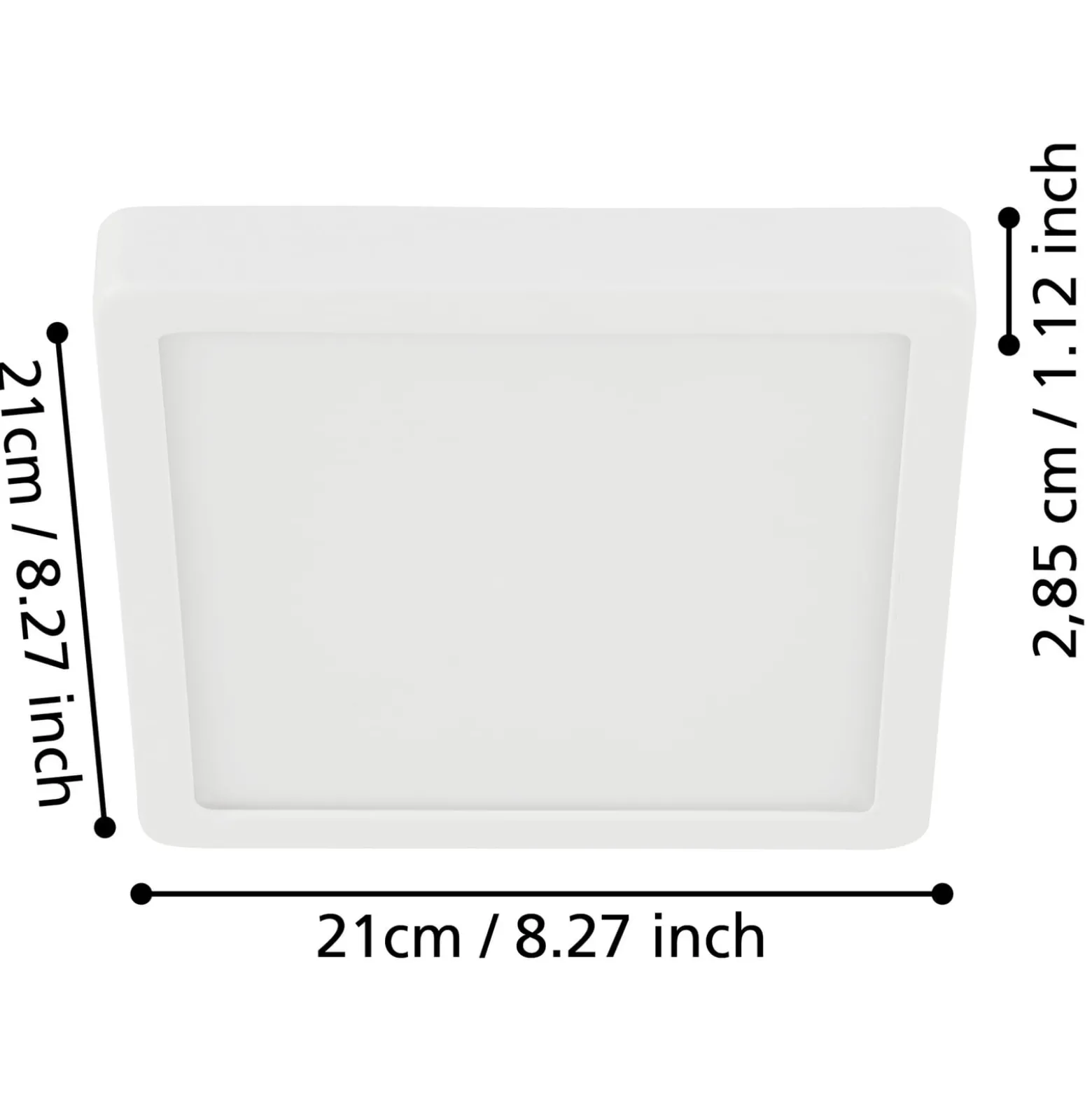 LED kattovalaisin Fueva 5 IP44 3000K musta Ø21cm Ø21cm