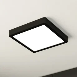 LED kattovalaisin Fueva 5 IP44 3000K musta 21x21cm 21x21cm