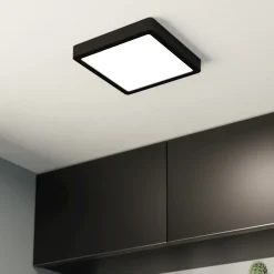 LED kattovalaisin Fueva 5 IP44 3000K musta 21x21cm 21x21cm