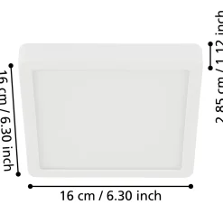 LED kattovalaisin Fueva 5 IP44 3000K valkoinen 16x16cm
