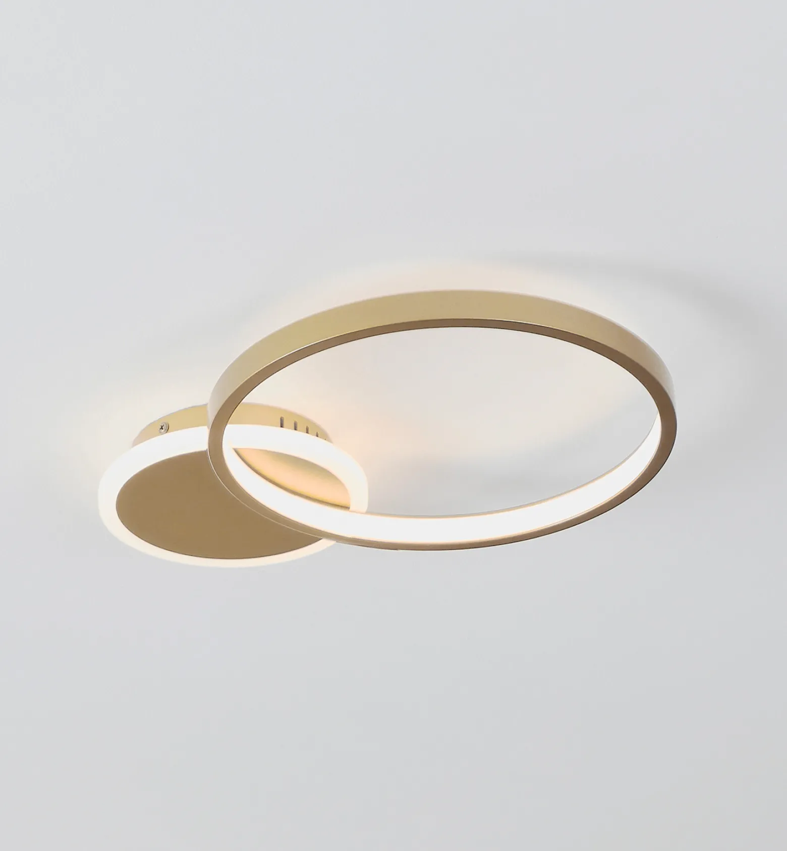 LED-kattovalaisin Gafares, kultainen, alumiini, 41 cm, kaukosäädin CCT