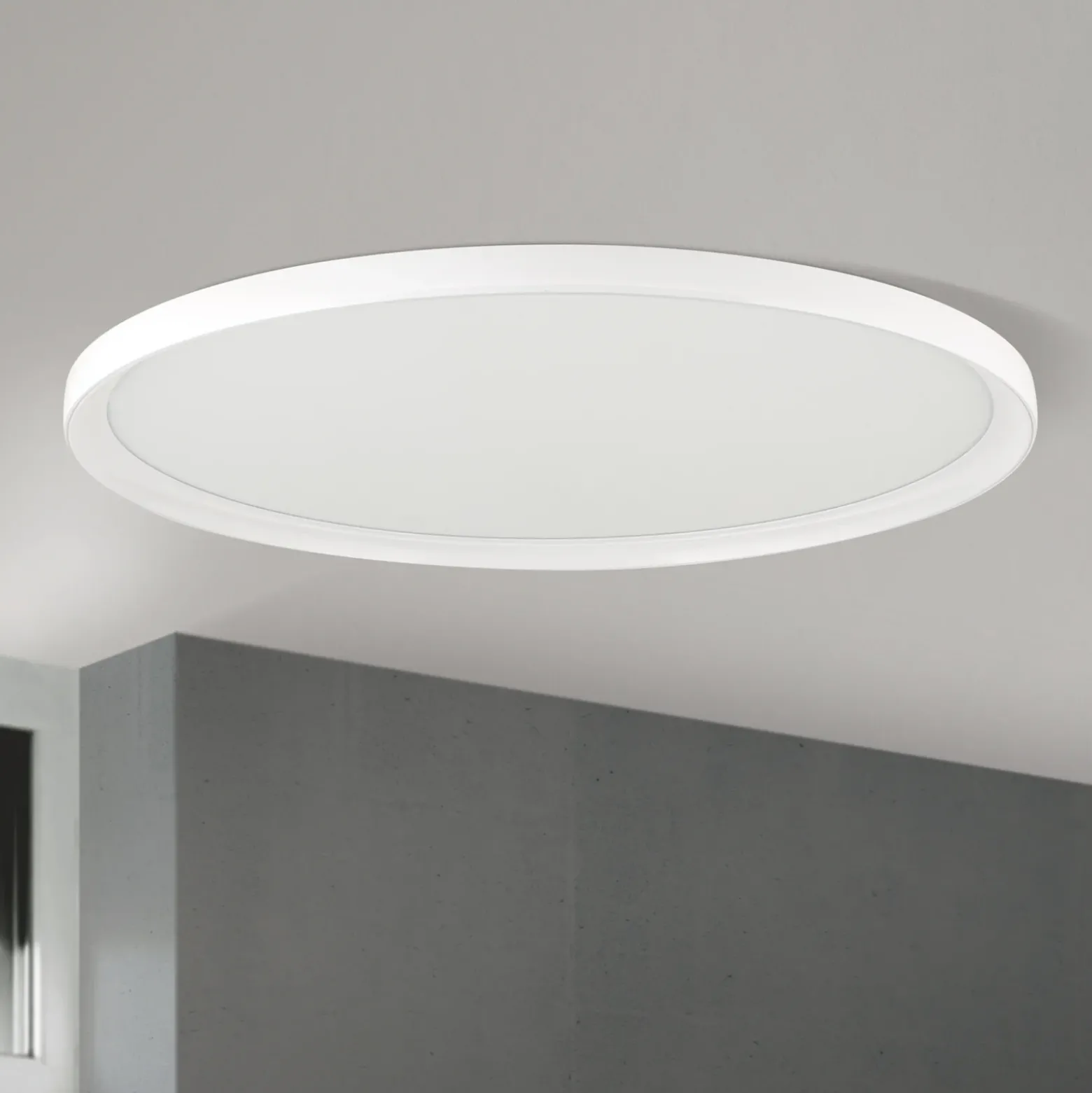 LED-kattovalaisin GAMMA, Ø 60 cm, valkoinen, kaukosäädin, CCT-himmennettävä