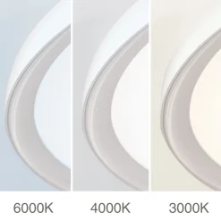 LED-kattovalaisin GAMMA, Ø 60 cm, valkoinen, kaukosäädin, CCT-himmennettävä