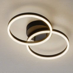 LED-kattovalaisin Giotto, 2-lamppuinen musta