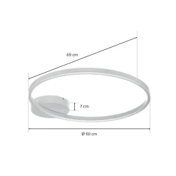 LED-kattovalaisin Giotto 1-lamppuinen, valkoinen