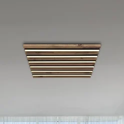 LED-kattovalaisin Hayden, pituus 45 cm, musta/tumma puu