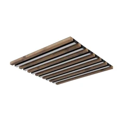 LED-kattovalaisin Hayden, pituus 45 cm, musta/tumma puu