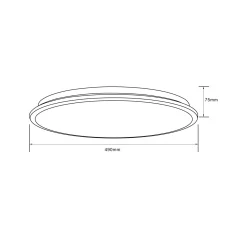 LED-kattovalaisin Heida, Ø 49 cm, musta, CCT, RGB, metallia