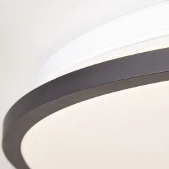 LED-kattovalaisin Heida, Ø 49 cm, musta, CCT, RGB, metallia