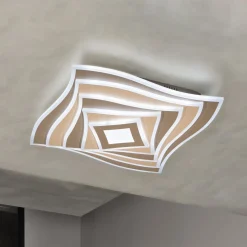 LED-kattovalaisin HERO, greige, 50x50 cm Kaukosäädin CCT himmennettävä