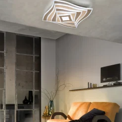 LED-kattovalaisin HERO, greige, 50x50 cm Kaukosäädin CCT himmennettävä