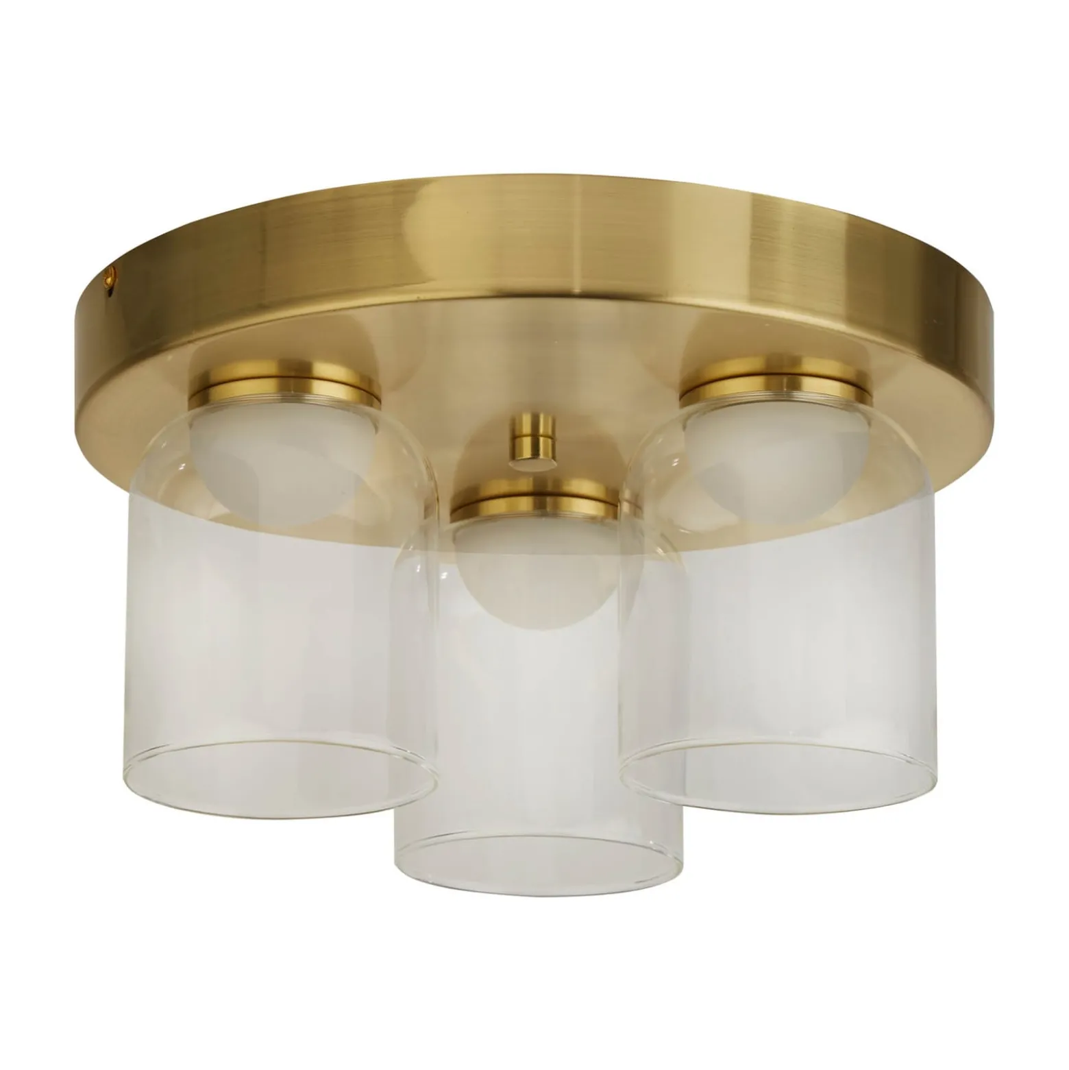 LED-kattovalaisin Highball, messinginvärinen, IP44, lasi