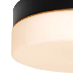 LED-kattovalaisin Ikaro musta, Ø 18 cm, metallia, muovia