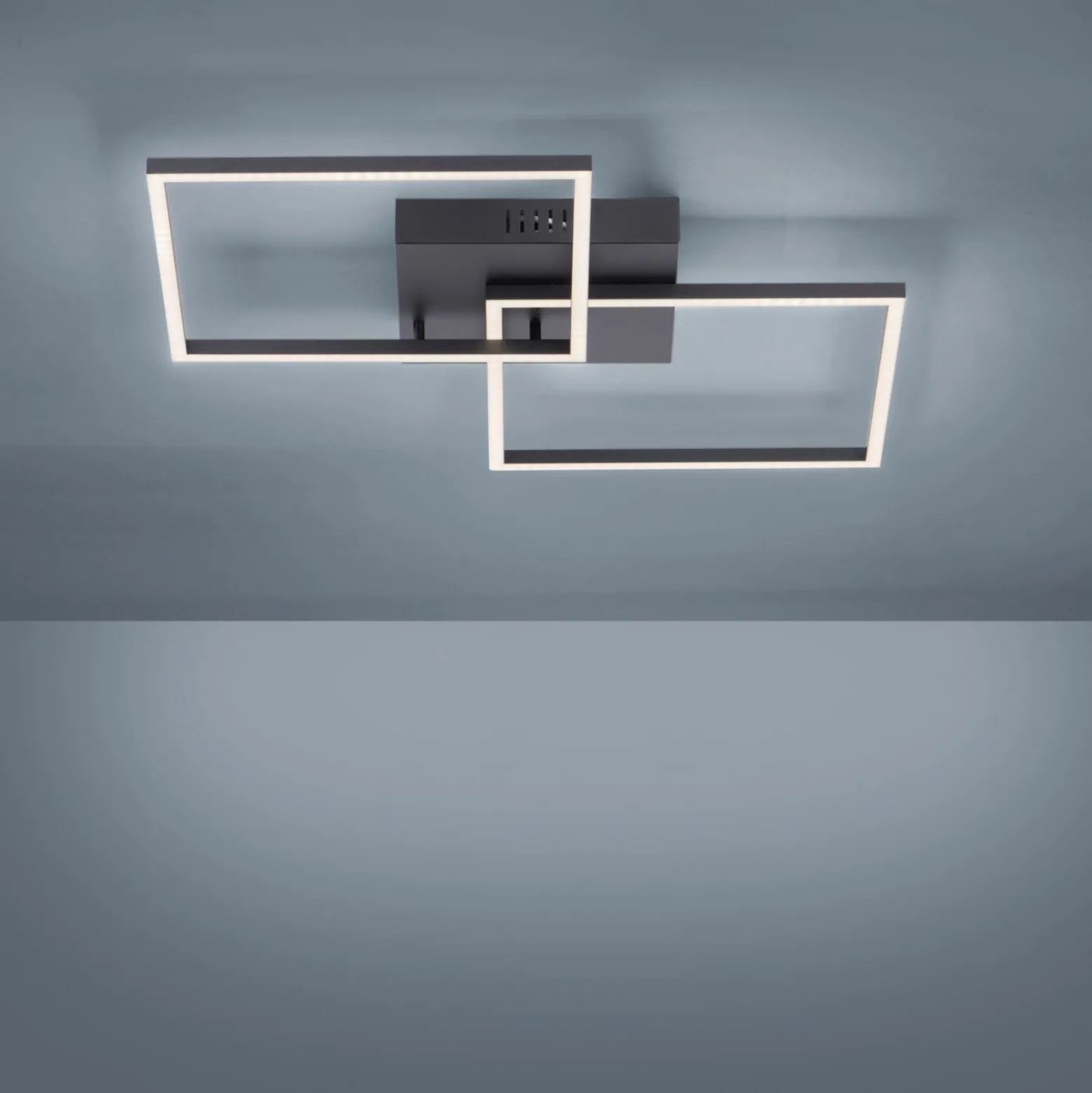 LED-kattovalaisin Iven, himmennettävä, musta, 53x53cm