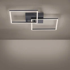 LED-kattovalaisin Iven, himmennettävä, musta, 53x53cm