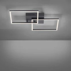 LED-kattovalaisin Iven, himmennettävä, musta, 53x53cm
