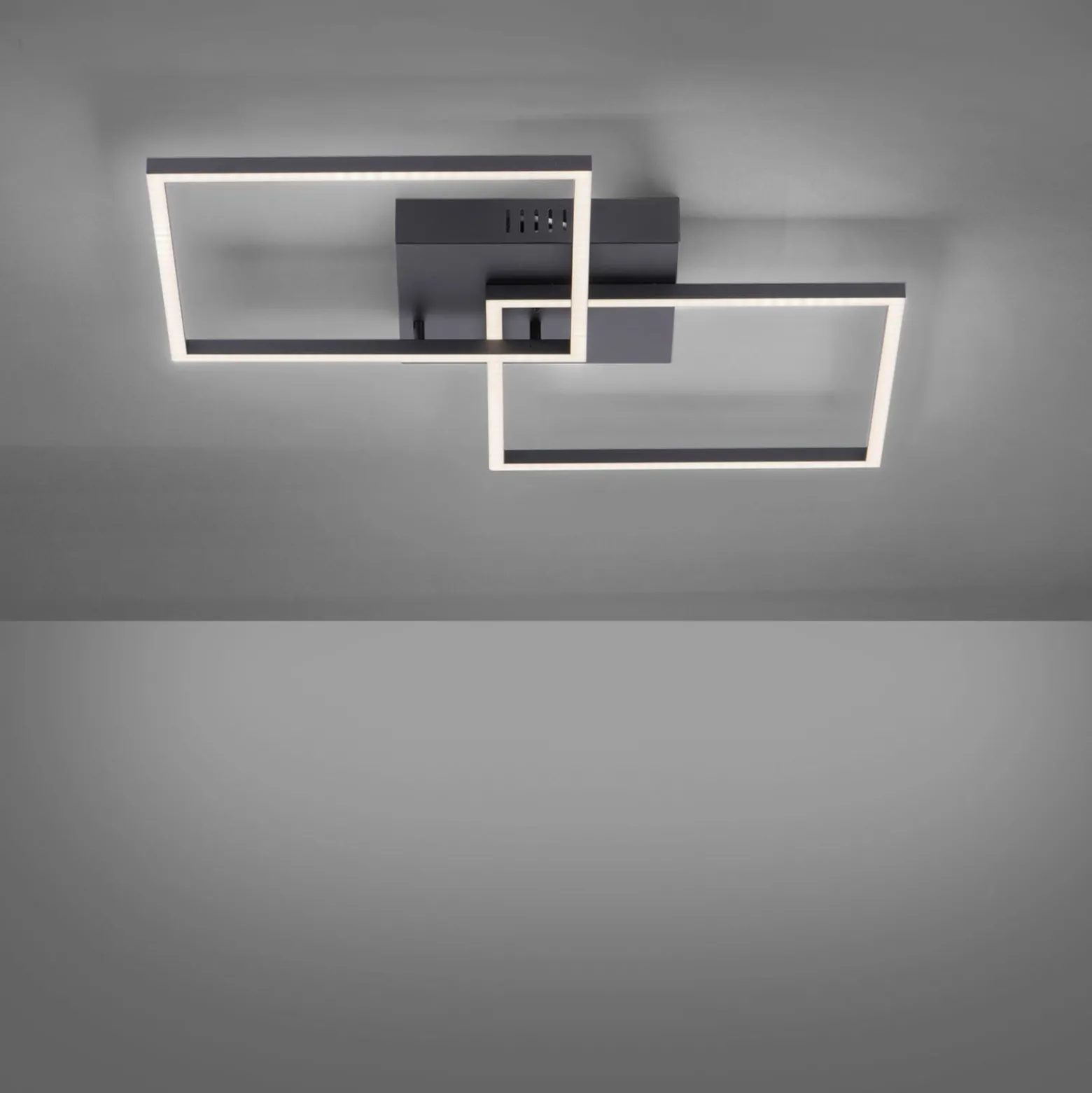 LED-kattovalaisin Iven, himmennettävä, musta, 53x53cm
