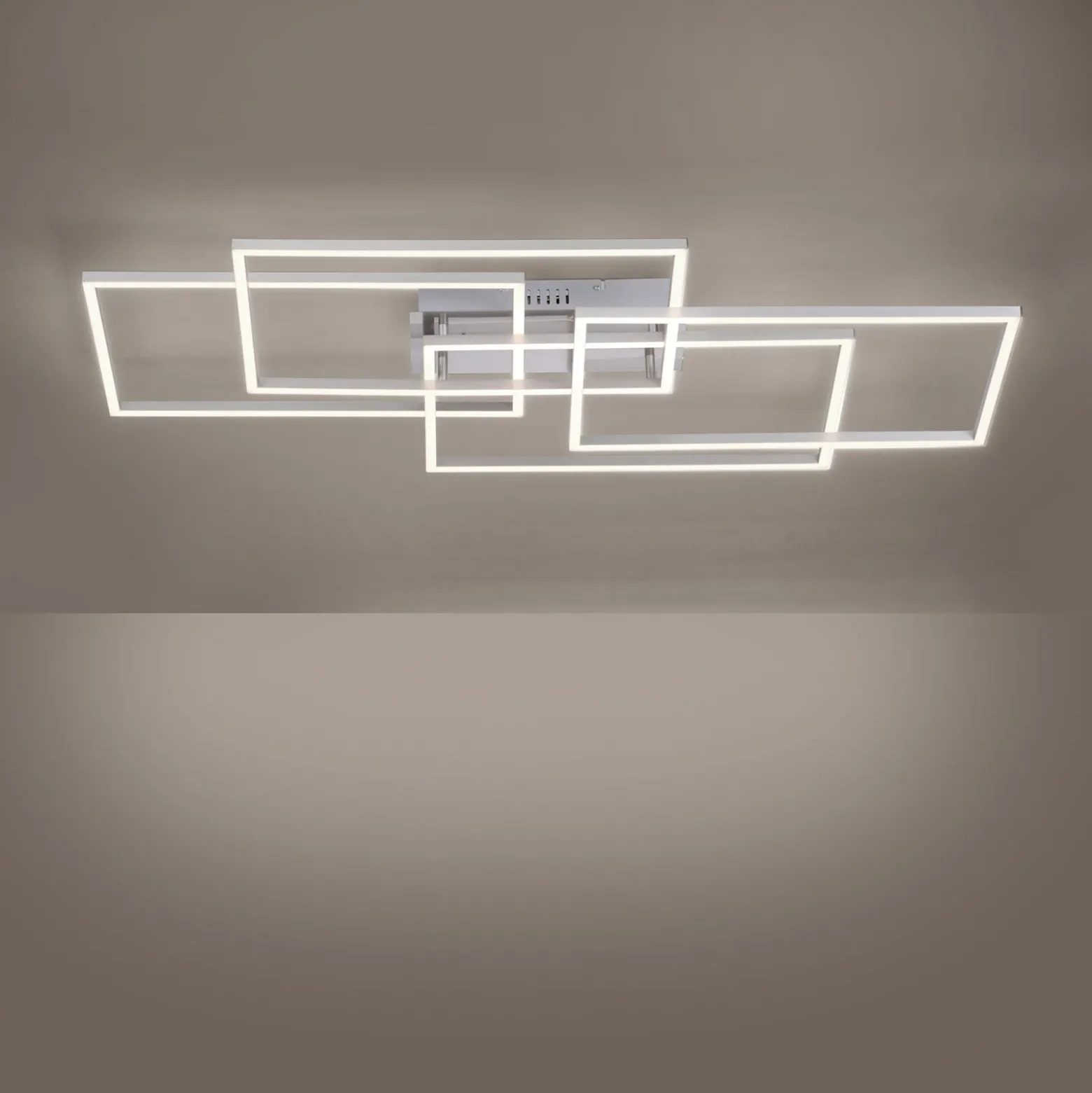 LED-kattovalaisin Iven, himmennettävä, teräs, 95x51,5cm