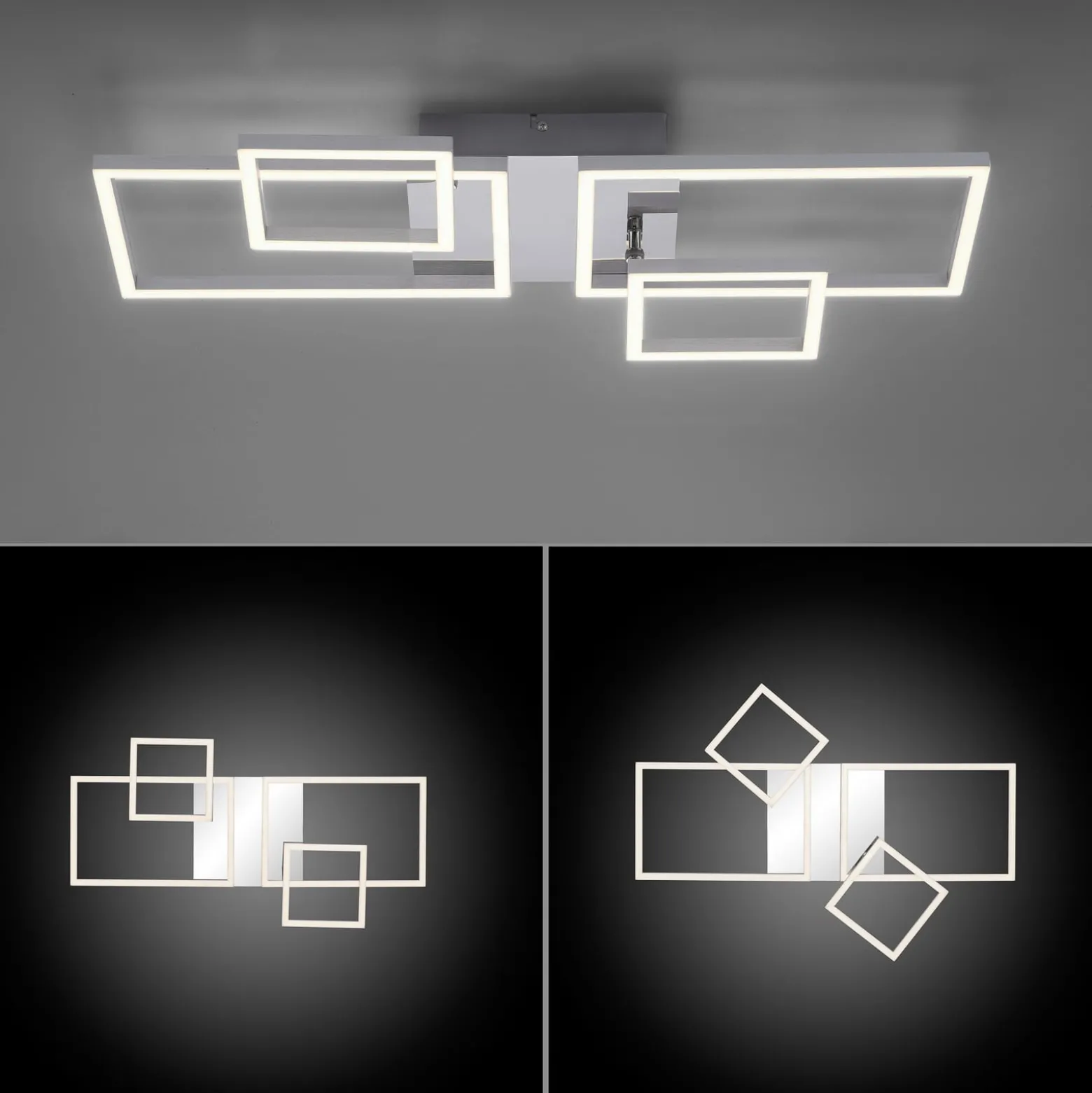 LED-kattovalaisin Iven, teräs, 32,4x30cm