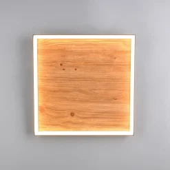 LED-kattovalaisin Kalea, pituus 45 cm, puunvärinen, puu