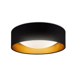 LED-kattovalaisin Kari, musta/kultainen, tekstiili, 4 000 K