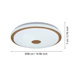 LED kattovalaisin Lanciano 1 kaukosäätimellä Ø38cm