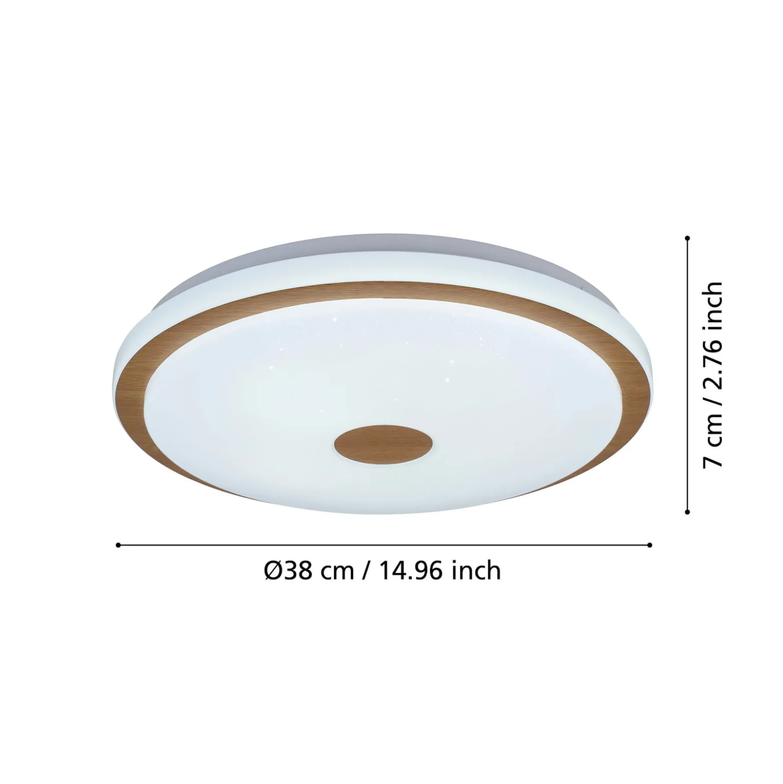 LED kattovalaisin Lanciano 1 kaukosäätimellä Ø38cm