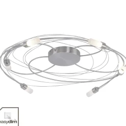 LED-kattovalaisin Nelia, 6 lamppuinen 60cm teräs