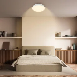 LED-kattovalaisin Nikan, mattavalkoinen, Ø 28,5 cm, 3 000 K