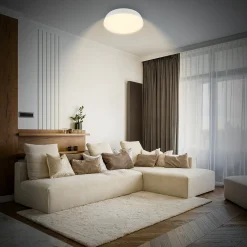 LED-kattovalaisin Nikan, mattavalkoinen, Ø 28,5 cm, 3 000 K