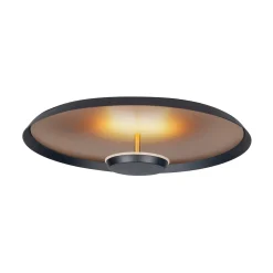 LED-kattovalaisin Oro, Ø 36 cm, musta/kulta, metalli himmennettävä