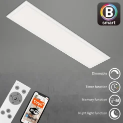 LED kattovalaisin Piatto S himmennettävä CCT valkoinen 100x25cm