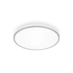 LED-kattovalaisin Pulap A, matta kromi, Ø 33 cm, muovia