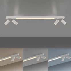 LED-kattovalaisin PURE Lines, 120 cm, valkoinen, CCT, kaukosäädin