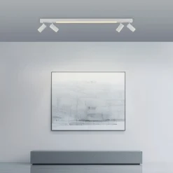LED-kattovalaisin PURE Lines, 120 cm, valkoinen, CCT, kaukosäädin