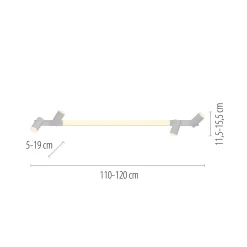 LED-kattovalaisin PURE Lines, 120 cm, valkoinen, CCT, kaukosäädin