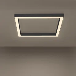 LED-kattovalaisin PURE Lines, 55x55 cm, antrasiitti, CCT, kaukosäädin