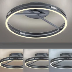LED-kattovalaisin PURE Loop, mystic grey, Ø 60 cm, CCT