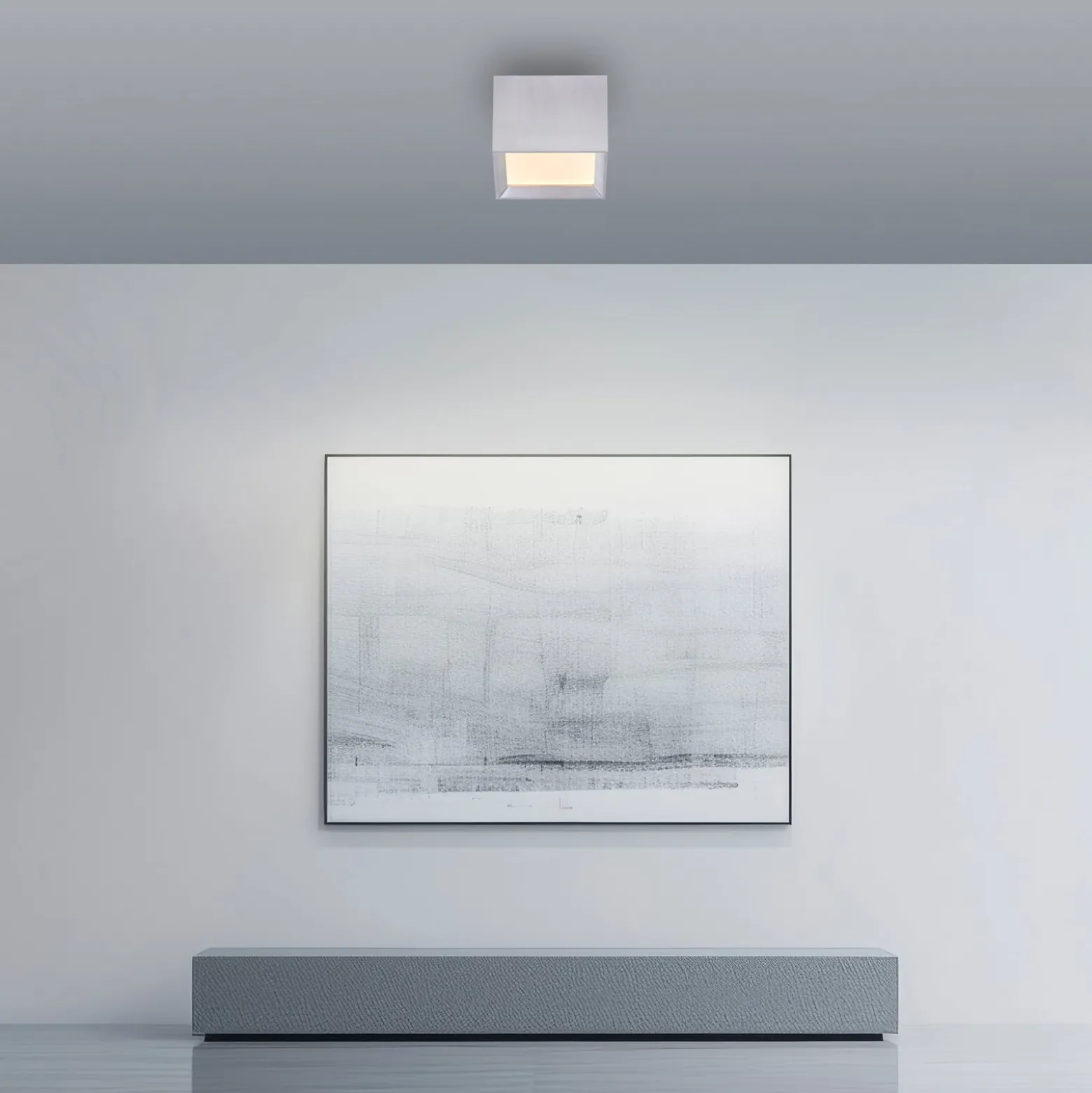 LED-kattovalaisin PURE Manhattan, kivi, 1-lamppuinen, CCT
