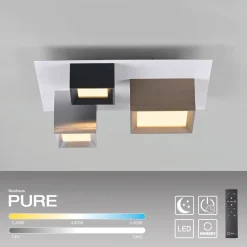 LED-kattovalaisin PURE Manhattan, monivärinen, 8-lamppuinen, CCT