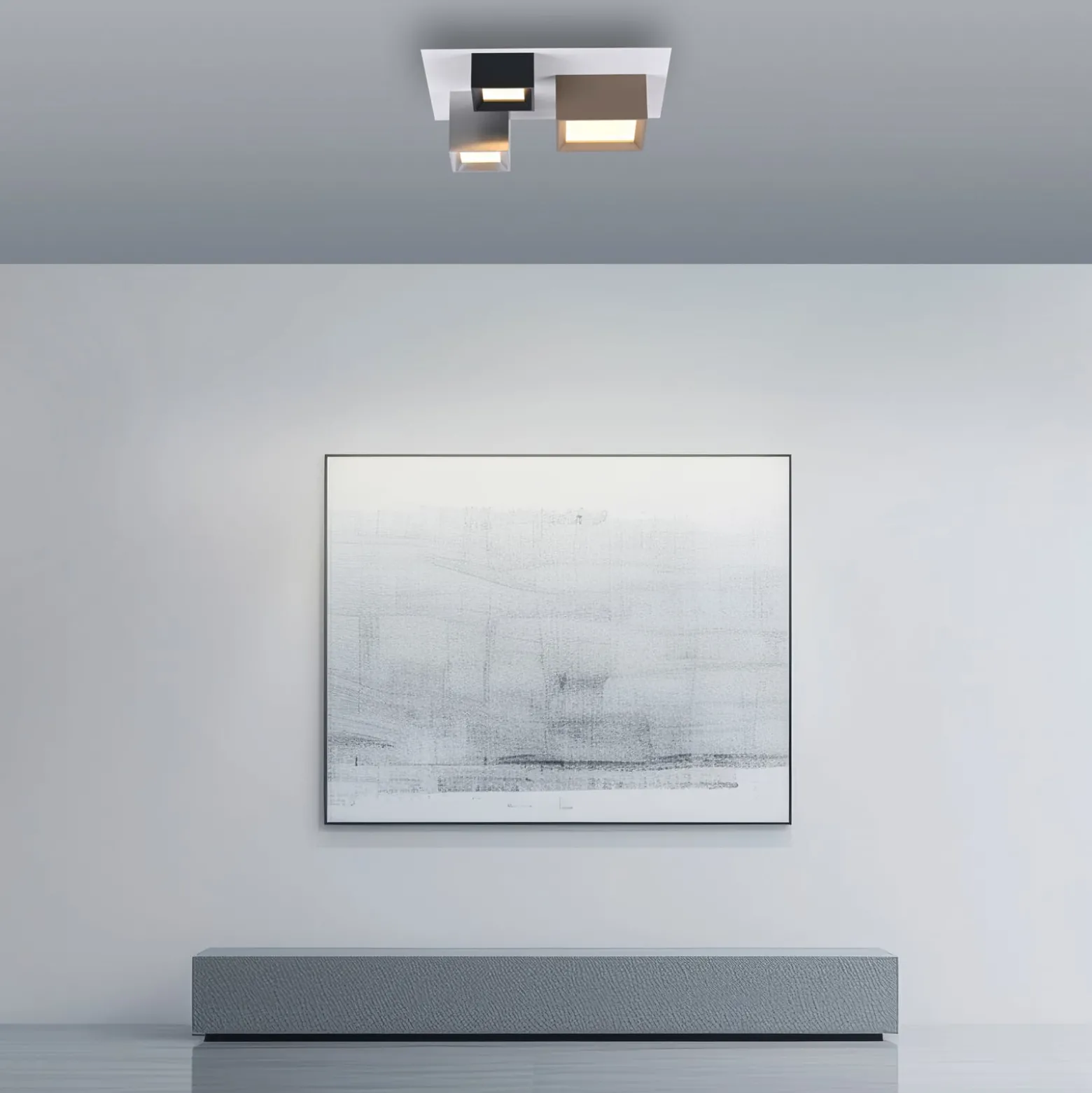 LED-kattovalaisin PURE Manhattan, monivärinen, 3-lamppuinen, CCT