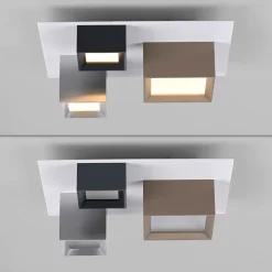 LED-kattovalaisin PURE Manhattan, monivärinen, 8-lamppuinen, CCT
