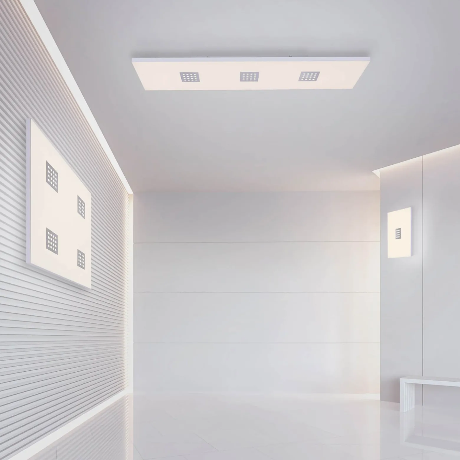 LED-kattovalaisin PURE Neo, 120 cm, alumiini, CCT, kaukosäädin