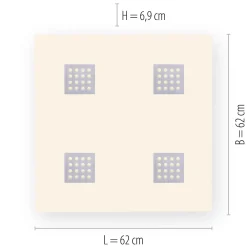 LED-kattovalaisin PURE Neo, 62 cm, alumiini, CCT, kaukosäädin